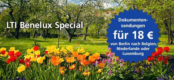 LTI Benelux Special Dokumentsendungen für 18 Euro von Berlin nach Belgien, Niederlande oder Luxemburg